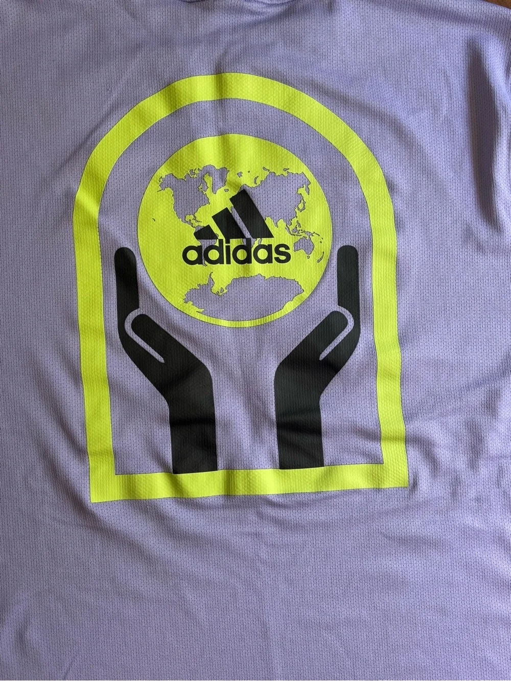adidas Lavender Tee with Pale Yellow Logo